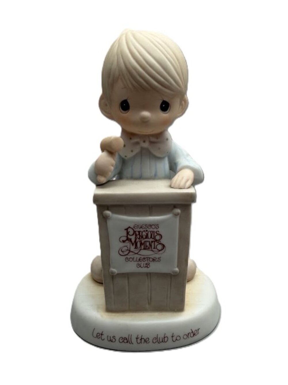 Precious Moments Collectors Club Figurine - "Let Us Call The Club To Order"